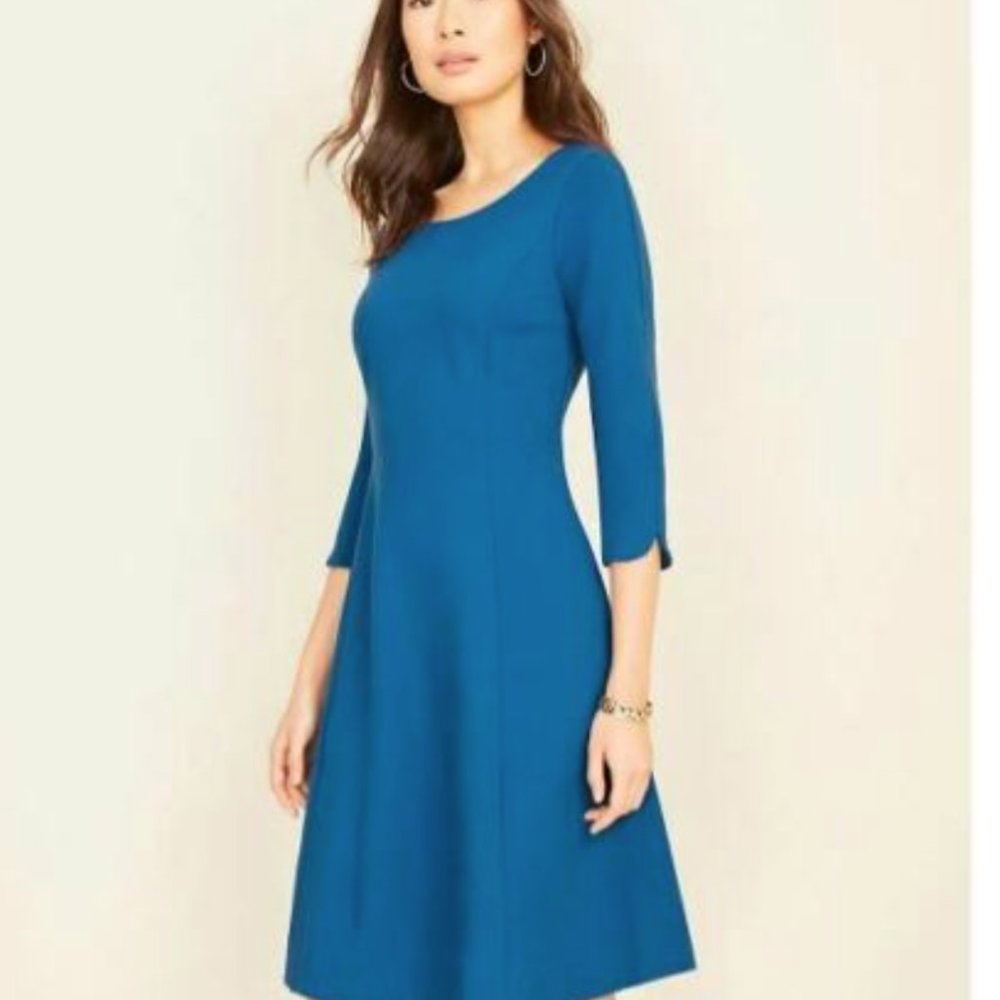 Ann Taylor Ponte Sheath Dress With Seams